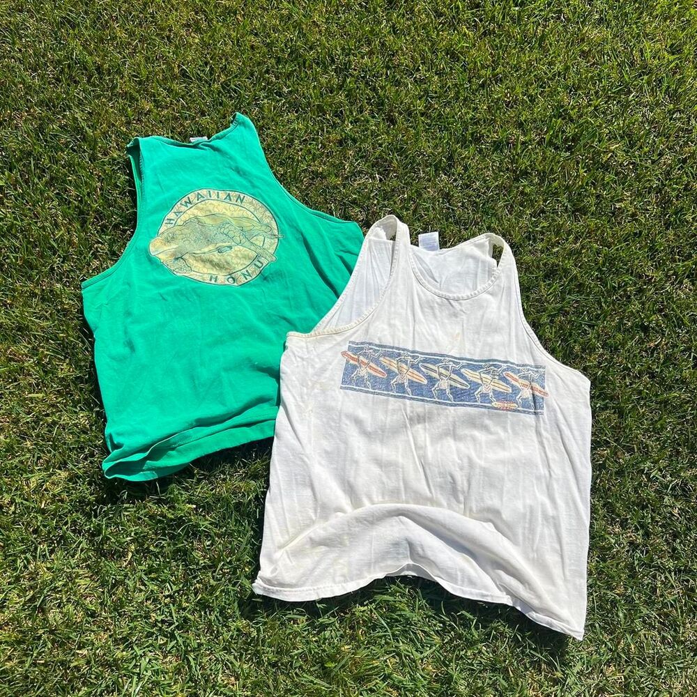 Lot 2 Hawaiian tanks 1990s Mens size Xl